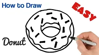 How to Draw a Donut Easy Art Tutorial