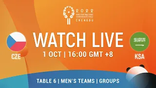 LIVE! | T6 | CZE vs KSA | MT Groups | 2022 World Team Championships Finals Chengdu