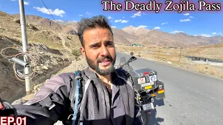 Crossing The Dangerous Zojila Pass | Zanskar Solo Ride | Baramulla To Kargil-Ladakh