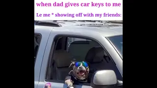 when dad gives car keys to me 😂😂