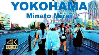 【4K HDR🇯🇵】Night walk in Minato Mirai after the Pokémon WCS2023 Yokohama event