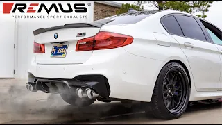BMW F90 M5 Competition REMUS Exhaust Install + Sound | LOUD Revs, Crackles, Acceleration!