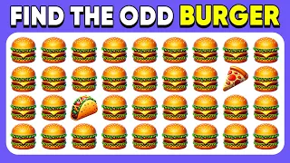 Find the ODD One Out | Junk Food Edition! 🍔🍕🍟 Emoji Quiz | Easy, Medium, Hard