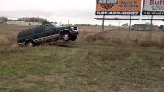 Jumping the suburban in Iowa