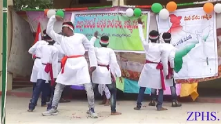konthamandi inti peru kadura gandhi song performance by zphs ammanabole students