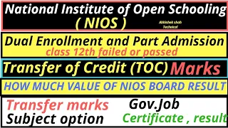 NIOS Board Explained in Hindi | Nios Admission Process { Full Information of Nios Board }