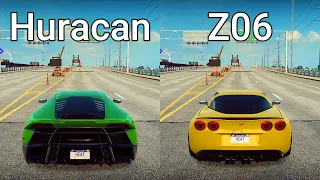 NFS Heat: Lamborghini Huracan vs Chevrolet Corvette Z06 - Drag Race