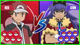 Pokemon Battle Pedia: Red Vs Leon (Red Origins)