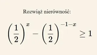 Nierówność wykładnicza - metoda algebraiczna i graficzna