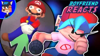 Boyfriend Reacts to SMG4: If Mario Was In.... Friday Night Funkin