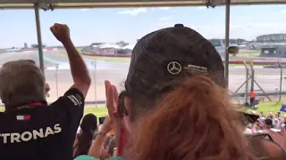 Grandstand view of Max Verstappen and Lewis Hamilton crash Formula 1 2021 British Grand Prix