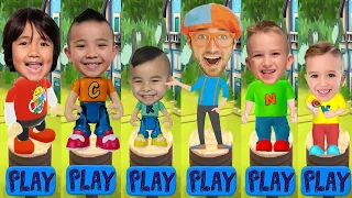 Tag with Ryan vs CKN Toys Car Hero vs Blippi Subway Run vs Vlad and Niki Run - Real Run Gameplay