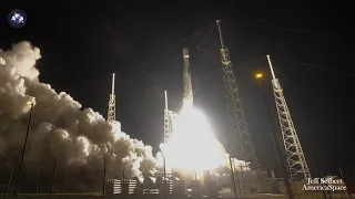 A SpaceX Falcon 9 rocket successfully launches the Inmarsat-6 F2 satellite into orbit from CCSFS