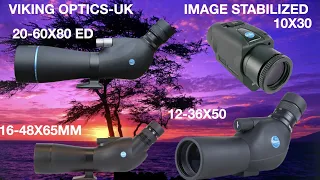 NEW PREMIUM SPOTTING SCOPES / IMAGE STABILISED MONOCULAR -UK BRAND VIKING OPTICS -REVIEW HINDI VIDEO