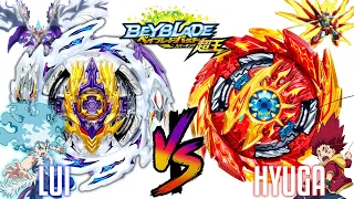 Rage Longinus Ds' 3A vs Super Hyperion Xc 1A Hyuga-Lui-Beyblade Burst Sparking Battle ベイブレードバースト超王
