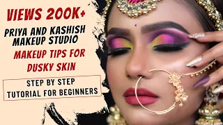 Makeup Tips for Dusky Skin | MAKEUP TUTORIAL FOR BEGINNER | @pkmakeupstudio|