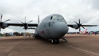 Airbus A400M; CC-130J Hercules; Alenia C-27J Spartan; KC-10A Extender (Air Tattoo 2019)