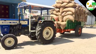 First Time Swaraj 744 fe tractor going to Sell Paddy In Government Mandi - come to village