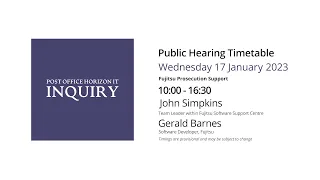 Gerald Barnes - Day 106 PM (17 January 2024) - Post Office Horizon IT Inquiry