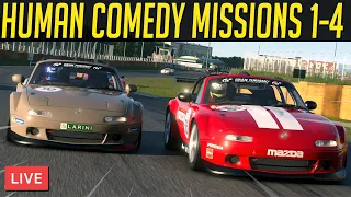 Gran Turismo 7 - Human Comedy Missions 1-4 (Playthrough & Guide)