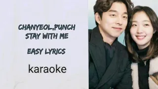 goblin stay with me karaoke with lyrics duet with chanyeol