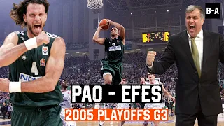 Obradovic TEACHES BASKETBALL | PAO-Efes 84-76 | Full Highlights & Play Analysis | 2005 Playoffs G3