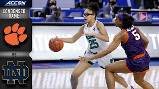 Clemson vs. Notre Dame Condensed Game | 2020-21 ACC Women's Basketball