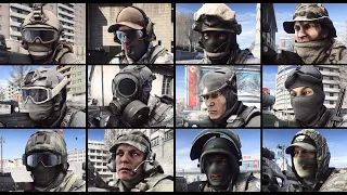 BF4 Default Player Model Comparison (US, CN, RU)