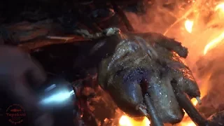 Готовим на костре. Дикая утка /  Cooking on a stick over open fire. Wild duck