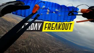 Friday Freakout: Skydiver's Parachute Brake Line Wraps Around Slider