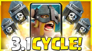 NERF THIS NOW!! NEW ELITE BARBARIANS ROCKET CYCLE DESTROYS CLASH ROYALE!!