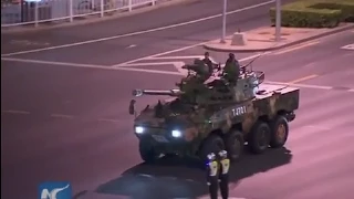 China's V-Day parade military vehicles move to downtown Beijing