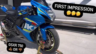 SUZUKI GSXR 750 FIRST RIDE!!! | BIKE IS QUICK🤯