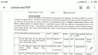 Appointment order in r/o Lecturer (School- New ) Ex-Servicemen