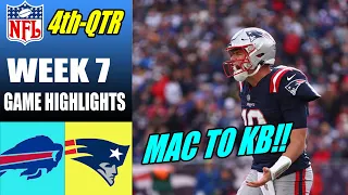 New England Patriots vs Buffalo Bills FULL GAME 4th (10/22/23) WEEK 7 | NFL Highlights 2023