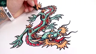 Easy Way on How to Draw Out a Dragon | Fun and Simple Tutorial for Beginners