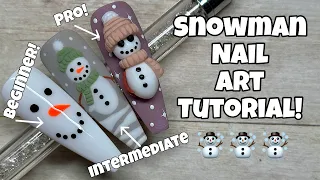 Snowman Nail Art Tutorial 3 ways!