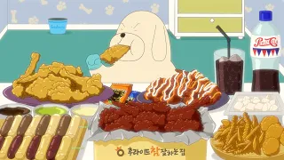 KOREAN FRIED CHICKEN mukbang animation