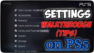 PS5 - SETTINGS WALKTHROUGH on PS5 (Tips)