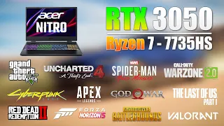Acer Nitro 5 (2023) RTX 3050 + Ryzen 7 7735HS - Test in 12 Games - RTX 3050 Gaming Test