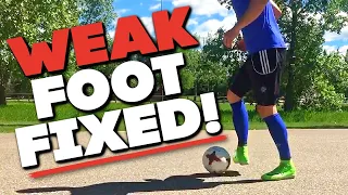 How to FIX your weak foot in 1 day! [ soccer / football ]