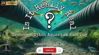 Is It Really Real ? Ep. 1: Drainage Ditch Aquarium Fishing w/ Nature & Chill 4k.