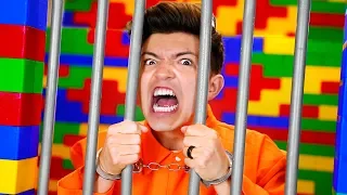 I Trapped PrestonPlayz In LEGO Prison For 24 Hours! - Challenge