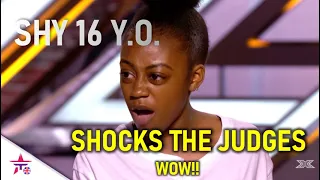 SHY 16 Y.O. Turns Into Fearless Lion When She Starts Rap-Singing! The X Factor UK