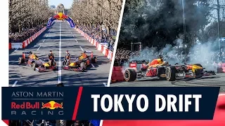 Throwing it down in Tokyo! | Max Verstappen and Pierre Gasly bring F1 to the streets of Japan