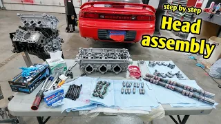 Engine Head assembly with Stage 2 Cams (part 1) [ 3000gt vr4 ] 6g72 tt