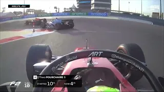 Theo Pourchaire onboard lock-up Bahrain GP F2 2023 sprint