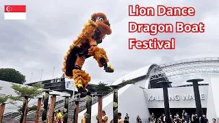 Trip:  Singapore Sports Hub - Lion in the sky.  Stilts Lion Dance (Dragon Boat Festival).