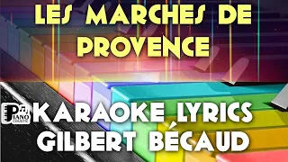 LES MARCHES DE PROVENCE GILBERT BÉCAUD KARAOKE LYRICS VERSION PSR S975