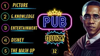 Virtual Pub Quiz Showdown: Test Your Knowledge! Pub Quiz 6 Rounds. No 32